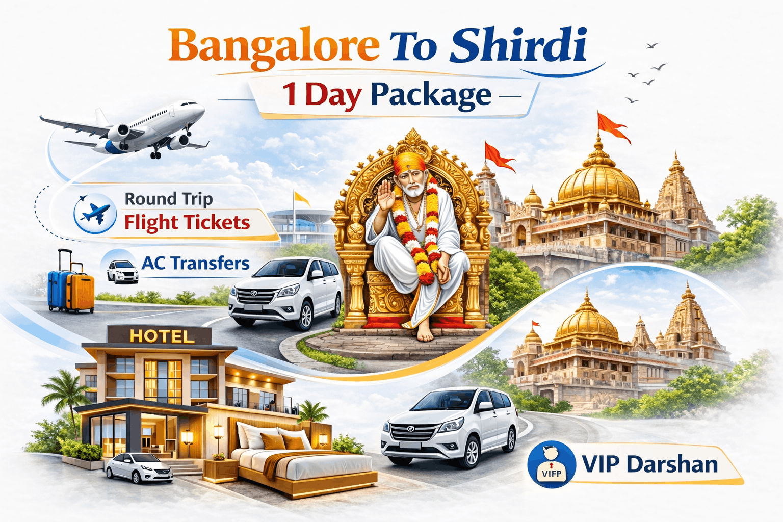 Bangalore to Shirdi 1 Day Tour Package